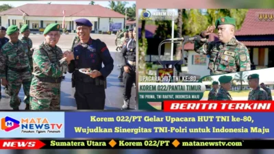 Korem 022/PT Gelar Upacara HUT TNI ke-80, Wujudkan Sinergitas TNI-Polri untuk Indonesia Maju