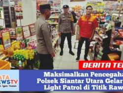 Maksimalkan Pencegahan, Polsek Siantar Utara Gelar Blue Light Patrol di Titik Rawan