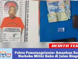 Polres Pematangsiantar Amankan Residivis Narkoba Miliki Sabu di Jalan Singosari