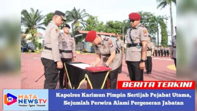 Kapolres Karimun Pimpin Sertijab Pejabat Utama, Sejumlah Perwira Alami Pergeseran Jabatan