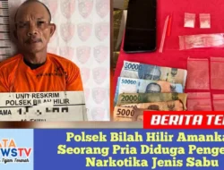 Polsek Bilah Hilir Amankan Seorang Pria Diduga Pengedar Narkotika Jenis Sabu