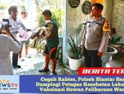 Cegah Rabies, Polsek Siantar Barat Dampingi Petugas Kesehatan Lakukan Vaksinasi Hewan Peliharaan Warga
