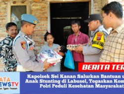 Kapolsek Sei Kanan Salurkan Bantuan untuk Anak Stunting di Labusel, Tegaskan Komitmen Polri Peduli Kesehatan Masyarakat