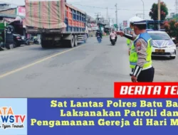 Sat Lantas Polres Batu Bara Laksanakan Patroli dan Pengamanan Gereja di Hari Minggu