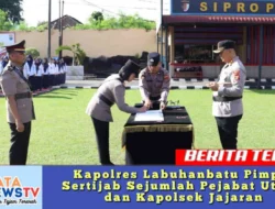 Kapolres Labuhanbatu Pimpin Sertijab Sejumlah Pejabat Utama dan Kapolsek Jajaran