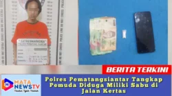 Polres Pematangsiantar Tangkap Pemuda Diduga Miliki Sabu di Jalan Kertas