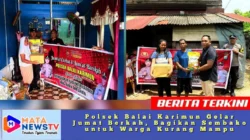 Polsek Balai Karimun Gelar Jumat Berkah, Bagikan Sembako untuk Warga Kurang Mampu
