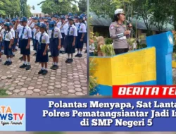 Polantas Menyapa, Sat Lantas Polres Pematangsiantar Jadi Irup di SMP Negeri 5