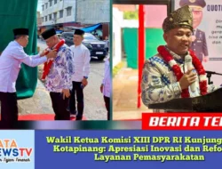 Wakil Ketua Komisi XIII DPR RI Kunjungi Lapas Kotapinang: Apresiasi Inovasi dan Reformasi Layanan Pemasyarakatan