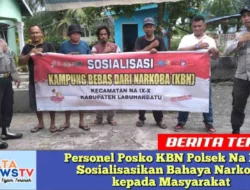 Personel Posko KBN Polsek Na IX-X Sosialisasikan Bahaya Narkoba kepada Masyarakat