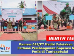 Danrem 022/PT Hadiri Peletakan Batu Pertama Pembangunan Koperasi Merah Putih di Tanjungbalai