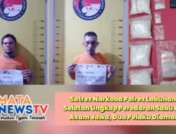 Satres Narkoba Polres Labuhanbatu Selatan Ungkap Peredaran Sabu di Desa Asam Jawa, Dua Pelaku Diamankan