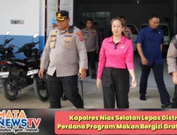 Kapolres Nias Selatan Lepas Distribusi Perdana Program Makan Bergizi Gratis (MBG)