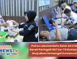 Polres Labuhanbatu Gelar Aksi Donor Darah Peringati HUT ke-74 Humas Polri, Wujudkan Semangat Kemanusiaan