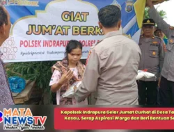 Kapolsek Indrapura Gelar Jumat Curhat di Desa Tanjung Kasau, Serap Aspirasi Warga dan Beri Bantuan Sosial