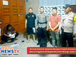 Polsek Siantar Selatan Respon Cepat Amankan Tas Mencurigakan di Depan Rumah Warga Jalan Gereja