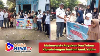 Matanewstv Rayakan Dua Tahun Kiprah dengan Santuni Anak Yatim