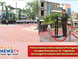 Polres Karimun Gelar Upacara Peringatan Sumpah Pemuda ke-97, Teguhkan Semangat Persatuan dan Nasionalisme