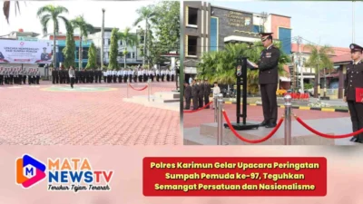 Polres Karimun Gelar Upacara Peringatan Sumpah Pemuda ke-97, Teguhkan Semangat Persatuan dan Nasionalisme