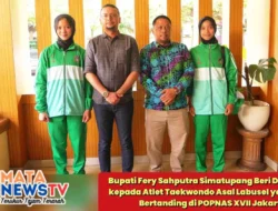 Bupati Fery Sahputra Simatupang Beri Dukungan kepada Atlet Taekwondo Asal Labusel yang Akan Bertanding di POPNAS XVII Jakarta