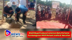 Wakil Bupati Labusel Letakkan Batu Pertama Pembangunan RSUD Rohani Juwita B. Nasution