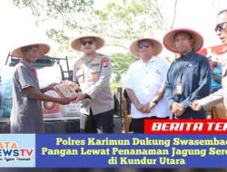 Polres Karimun Dukung Swasembada Pangan Lewat Penanaman Jagung Serentak di Kundur Utara