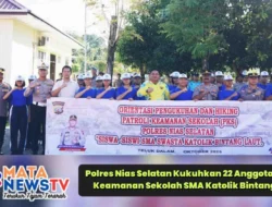 Polres Nias Selatan Kukuhkan 22 Anggota Patroli Keamanan Sekolah SMA Katolik Bintang Laut