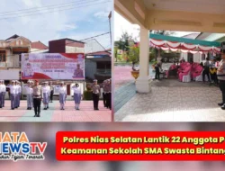 Polres Nias Selatan Lantik 22 Anggota Patroli Keamanan Sekolah SMA Swasta Bintang Laut