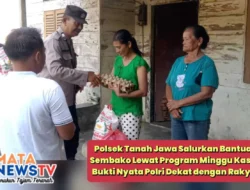 Polsek Tanah Jawa Salurkan Bantuan Sembako Lewat Program Minggu Kasih, Bukti Nyata Polri Dekat dengan Rakyat