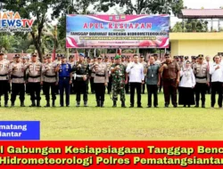 Kapolres Pematangsiantar Pimpin Apel Gabungan Kesiapsiagaan Tanggap Bencana Hidrometeorologi