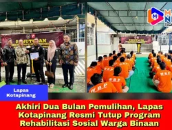 Akhiri Dua Bulan Pemulihan, Lapas Kotapinang Resmi Tutup Program Rehabilitasi Sosial Warga Binaan