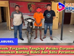 Polsek Torgamba Tangkap Pelaku Curanmor, Amankan Barang Bukti dan Satu Perantara