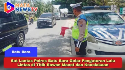 Sat Lantas Polres Batu Bara Gelar Pengaturan Lalu Lintas di Titik Rawan Macet dan Kecelakaan