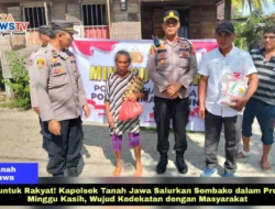 Polri untuk Rakyat! Kapolsek Tanah Jawa Salurkan Sembako dalam Program Minggu Kasih, Wujud Kedekatan dengan Masyarakat