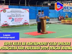 Lapas Kelas IIA Rantauprapat Gelar Upacara Peringatan Hari Pahlawan 2025 dengan Khidmat