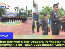 Polres Karimun Gelar Upacara Peringatan Hari Pahlawan ke-80 Tahun 2025