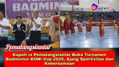 Kapolres Pematangsiantar Buka Turnamen Badminton KONI Cup 2025, Ajang Sportivitas dan Kebersamaan