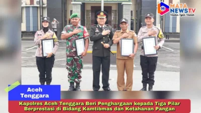 Kapolres Aceh Tenggara Beri Penghargaan kepada Tiga Pilar Berprestasi di Bidang Kamtibmas dan Ketahanan Pangan