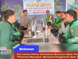 Sat Lantas Polres Pelabuhan Belawan Gelar Program “Polantas Menyapa” Bersama Pengemudi Ojek Online