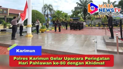 Polres Karimun Gelar Upacara Peringatan Hari Pahlawan ke-80 dengan Khidmat