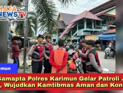 Sat Samapta Polres Karimun Gelar Patroli Jalan Kaki, Wujudkan Kamtibmas Aman dan Kondusif