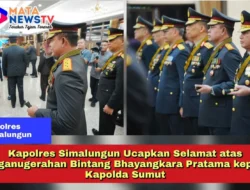 Kapolres Simalungun Ucapkan Selamat atas Penganugerahan Bintang Bhayangkara Pratama kepada Kapolda Sumut