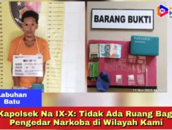 Kapolsek Na IX-X: Tidak Ada Ruang Bagi Pengedar Narkoba di Wilayah Kami