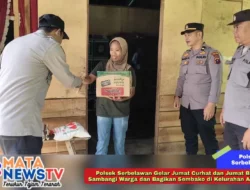 Polsek Serbelawan Gelar Jumat Curhat dan Jumat Berkah, Sambangi Warga dan Bagikan Sembako di Kelurahan Aman Sari