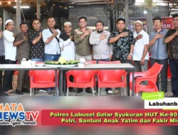 Polres Labusel Gelar Syukuran HUT Ke-80 Brimob Polri, Santuni Anak Yatim dan Fakir Miskin