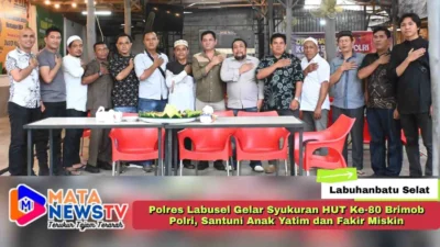 Polres Labusel Gelar Syukuran HUT Ke-80 Brimob Polri, Santuni Anak Yatim dan Fakir Miskin