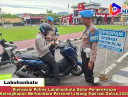 Sipropam Polres Labuhanbatu Gelar Pemeriksaan Kelengkapan Berkendara Personel Jelang Operasi Zebra 2025
