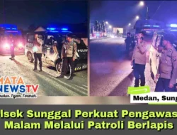 Polsek Sunggal Perkuat Pengawasan Malam Melalui Patroli Berlapis