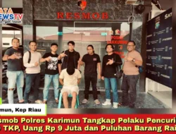 Resmob Polres Karimun Tangkap Pelaku Pencurian 50 TKP, Uang Rp 9 Juta dan Puluhan Barang Raib