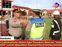 Polres Labuhanbatu Gelar Apel Pasukan Operasi “Zebra Toba 2025” untuk Wujudkan Kamseltibcarlantas Kondusif
